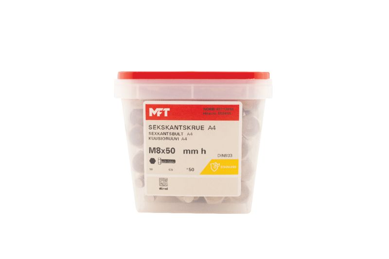 550415 Sekskantskrue A4 DIN933 (b)