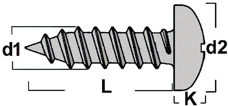 Plateskrue (Pan) DIN7981